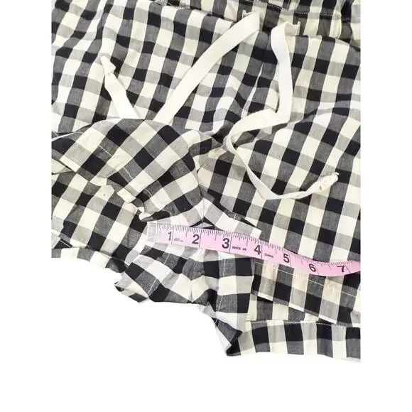 SOLID & STRIPED Black and White Gingham Checkered Romper - Picture 7 of 7